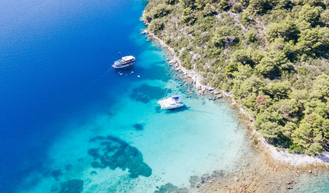 Tour di un giorno della Laguna Blu, Solta e Trogir da Spalato (Croazia)